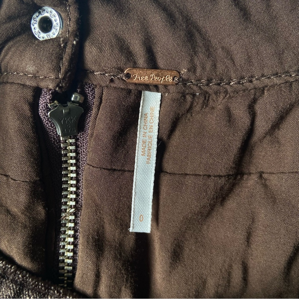 Free People Brown Mini Skirt Perfect for Night Out - Picture 4 of 5